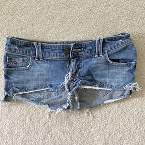 Hollister distressed denim shorts